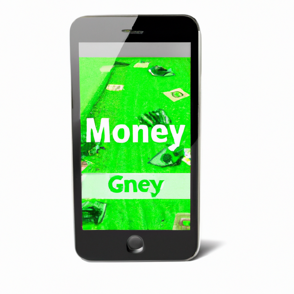 Smartphone displaying Grass App interface, money.